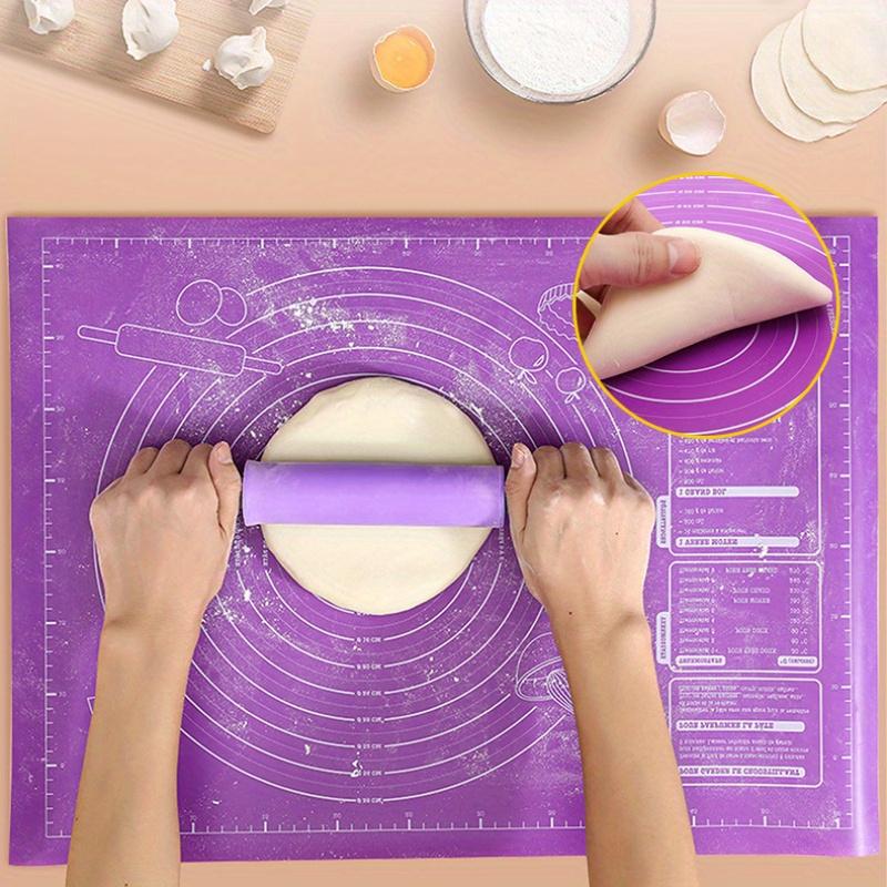 1pc Thick Silicone Baking Mat with Ruler Non-Stick, Dough Mat for Baking, Cookies, Bread Kitchen Tool