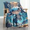 Axolotl Water Customize Text Blanket Lightweight Personalized Blanket Soft Warm Cozy for Picnics Sofa Nap Office Chair Ideal for All Seasons