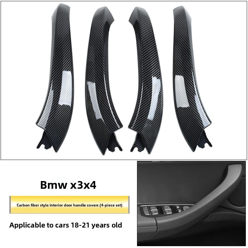 Popular Luxury Carbon Fiber Plastic Texture Car Interior Accessories Door Handle Trim for X3 G08/X4 G02