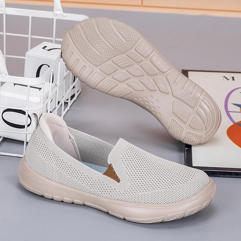 Women's Summer Shoes Mesh Breathable Sneakers Light Slip on Flat Platform New Casual Ladies Orthopedic Anti-slip Walking Woven