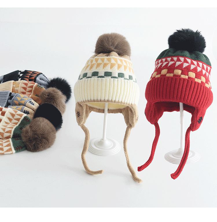 Children's Double-Layer Knitted Hat with All-Cotton Interior