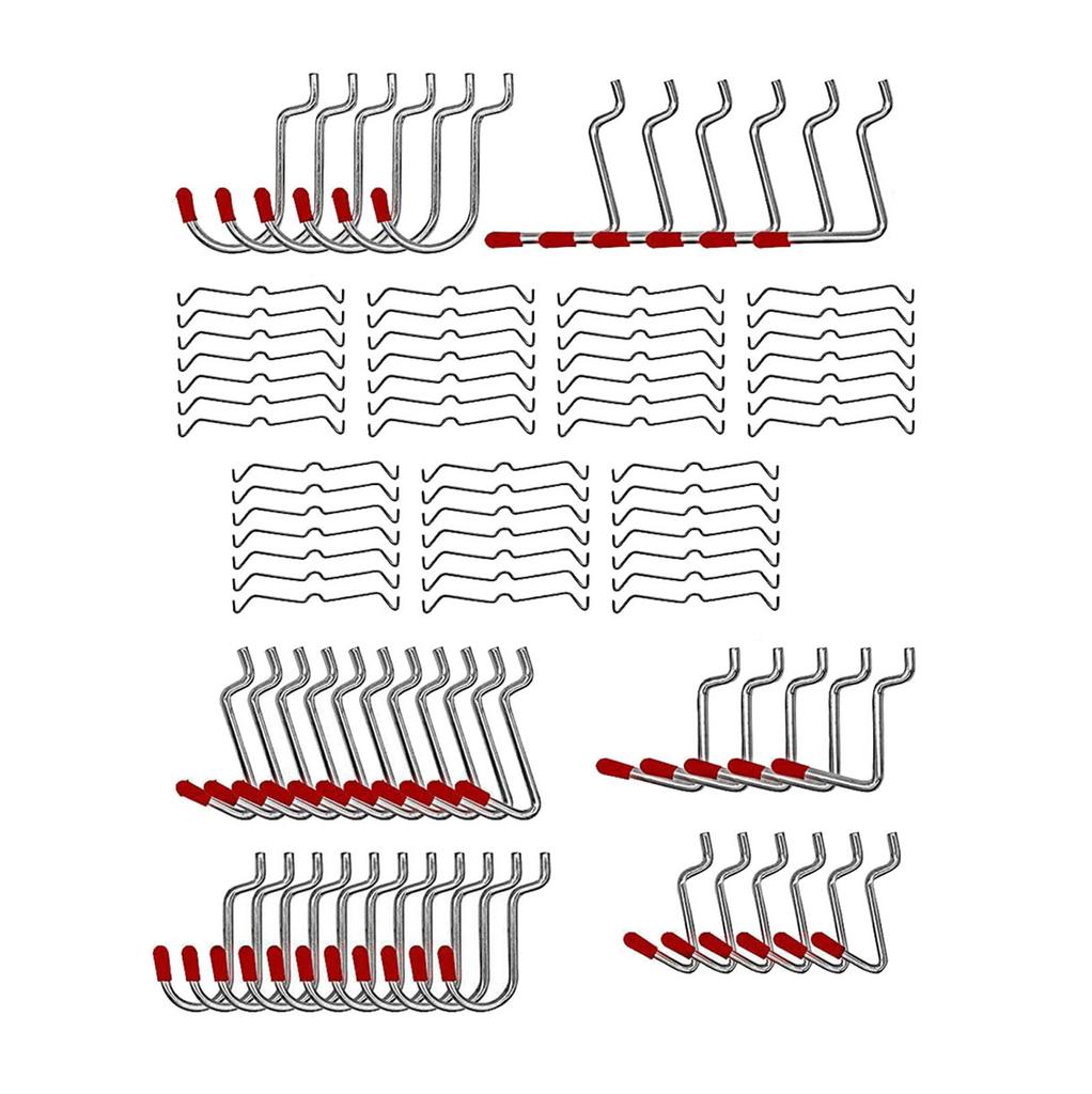 114 Stück Lochwandhaken-Set mit Behältern Stabile Metall-Werkzeugorganisatoren zur Aufbewahrung für Bastelraum, Garage und Werkstatt