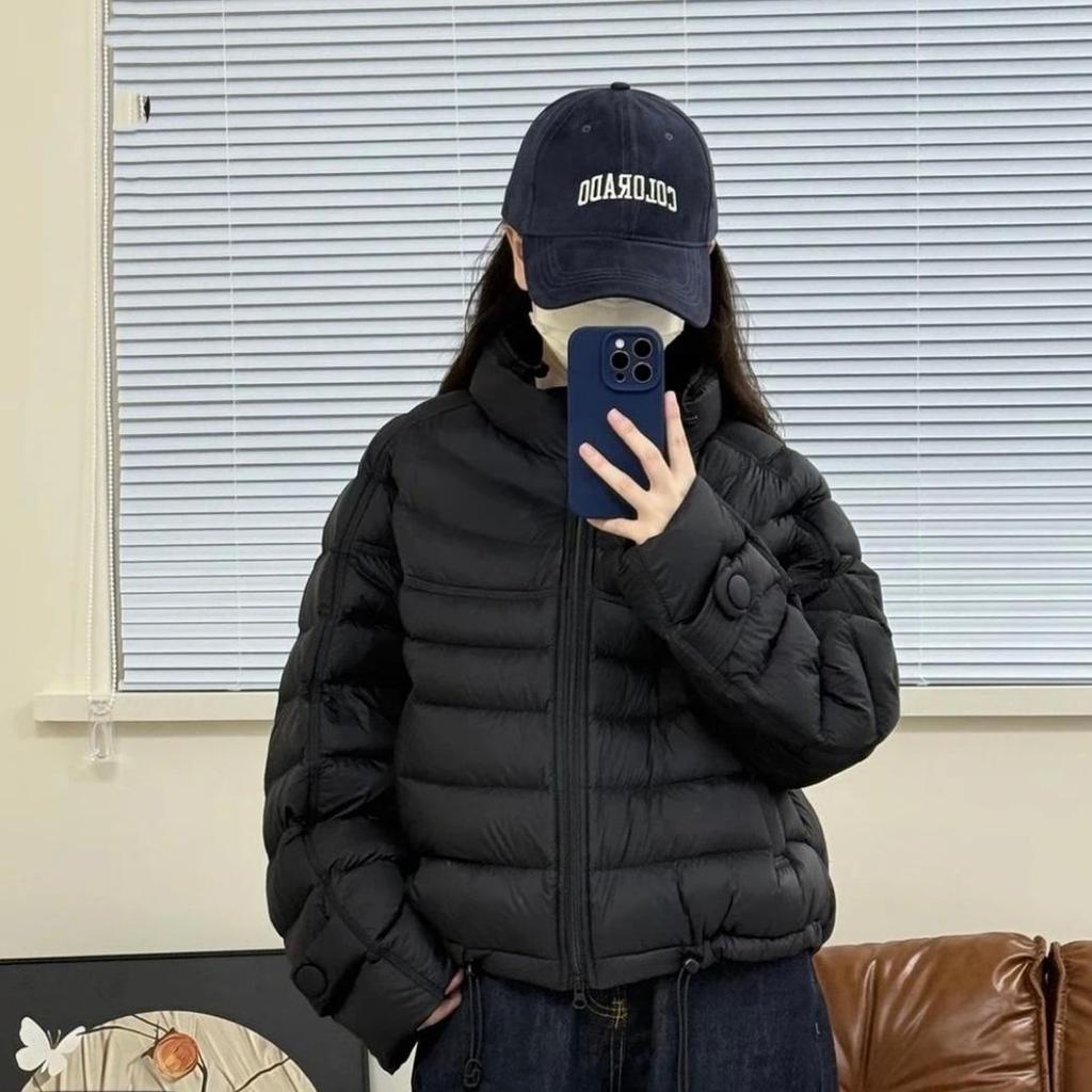 Women's 2025 Korean Style Loose Cotton Jacket - Autumn Winter Fashion with Stand Collar