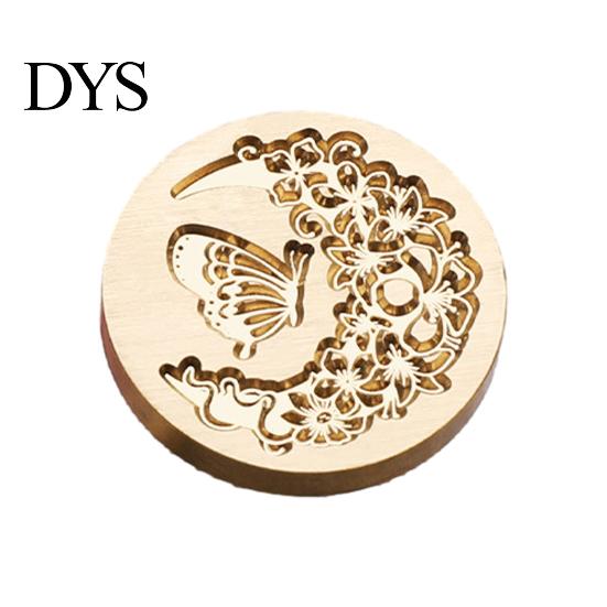 Metal Seal Heads for Scrapbooking Wax Sealing Copper Stamp Head, with Detailed Relief Texture, Round DIY Crafting Shaped Durable Brass Wedding