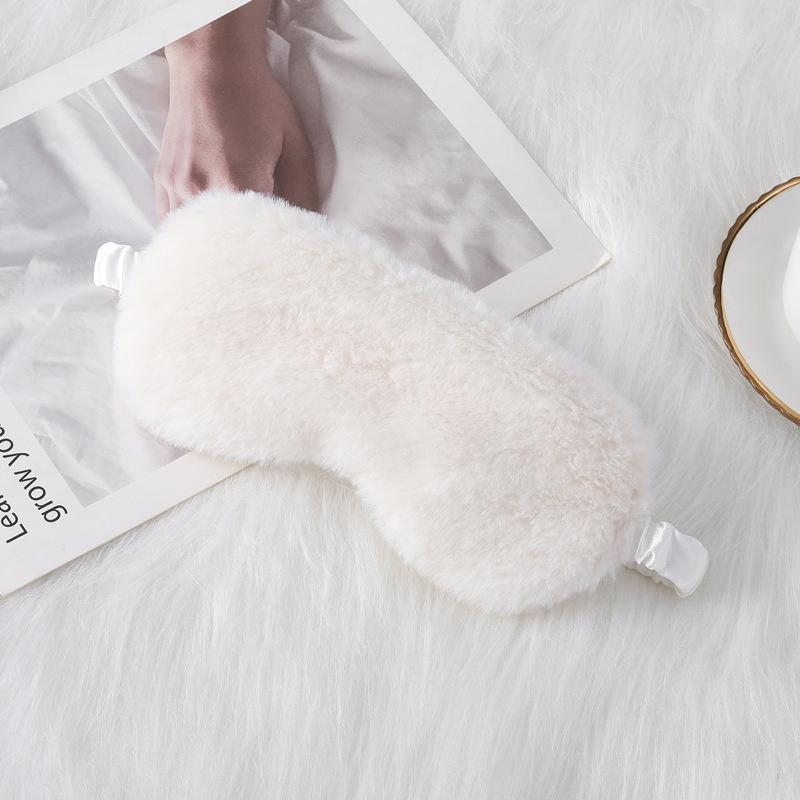 Personalized Rabbit Hair Eye Mask Custom Sleep Mask Plush Cute Bridesmaids Gift Sleep Masks Fur Cozy Bachelorette Gift