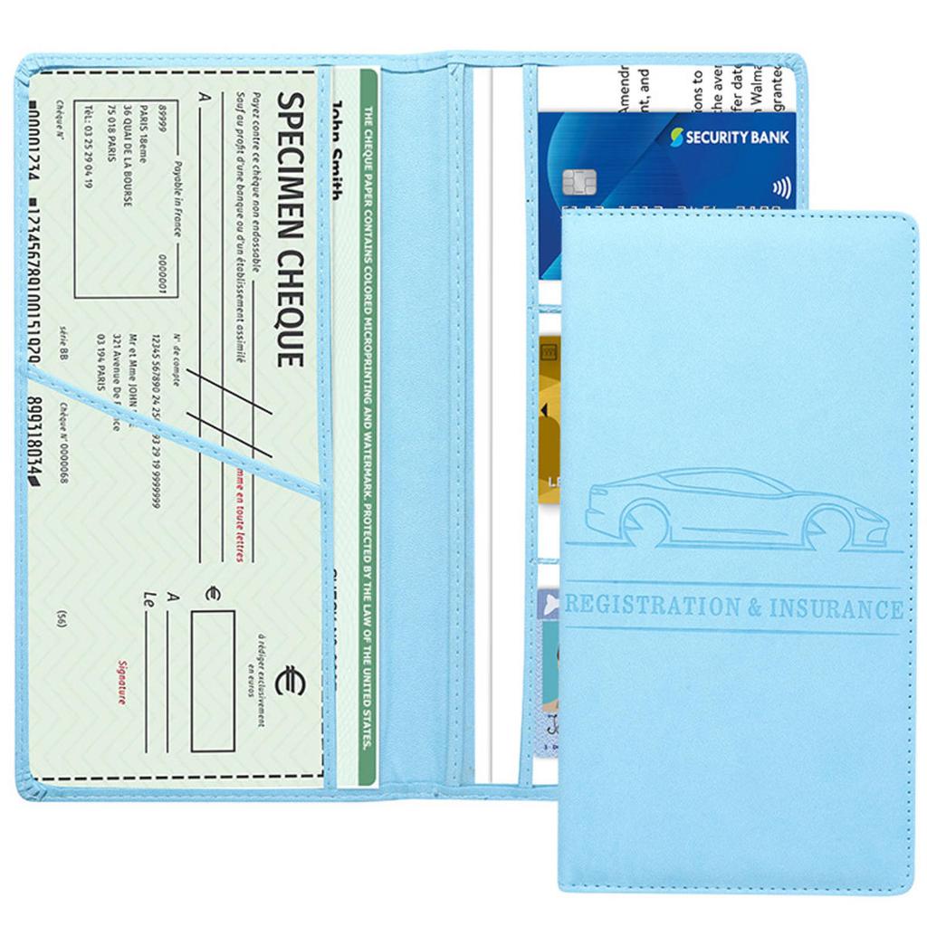 Driver License Cover Magnetic Clasp Insurance Card Holder Vehicle Glove Compartments Waterproof Car Document Holder
