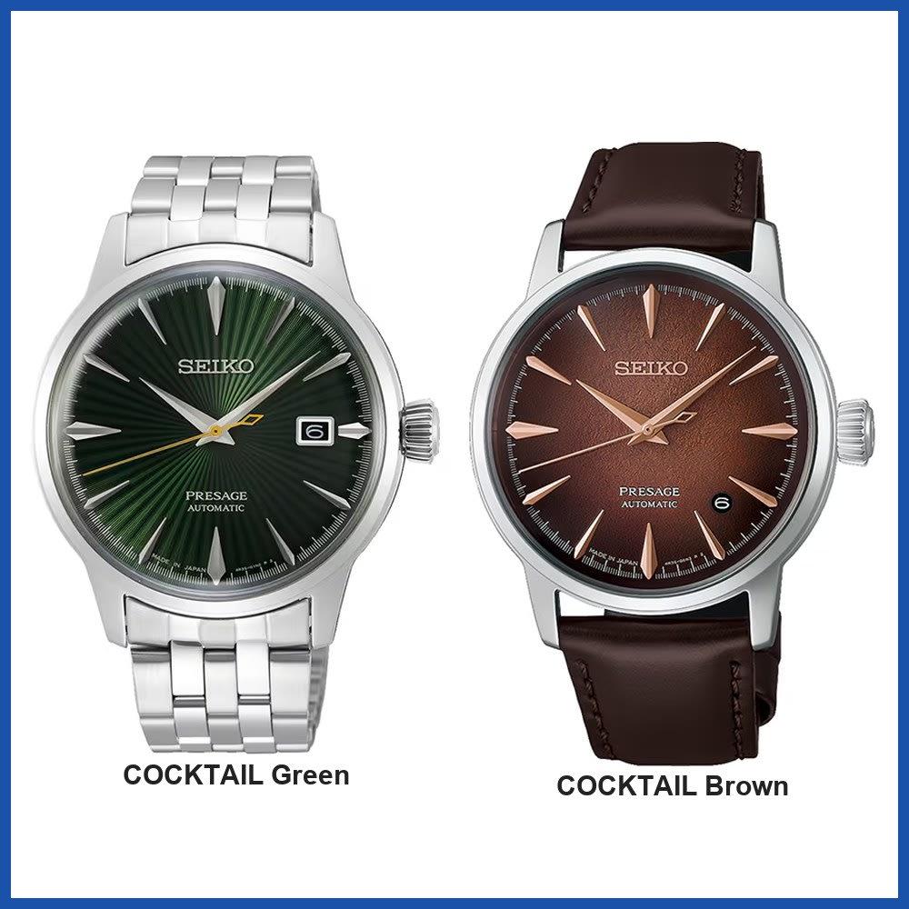 Seiko Presage COCKTA Series Men's Automatic Wrist Watch - Silver / Brown SARY271 HCB003J Gift Casual Business Sports Student