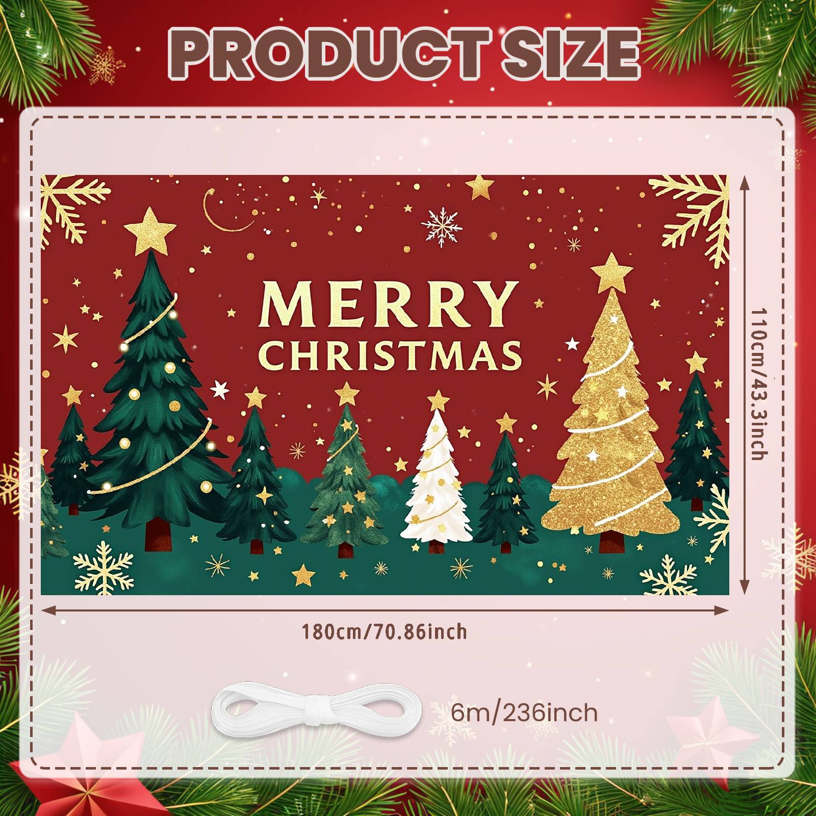 Праздничный фон Зимний Баннер С Рождеством Праздничный фон для празднования Красная тема Баннер для Рождественской вечеринки Для фото