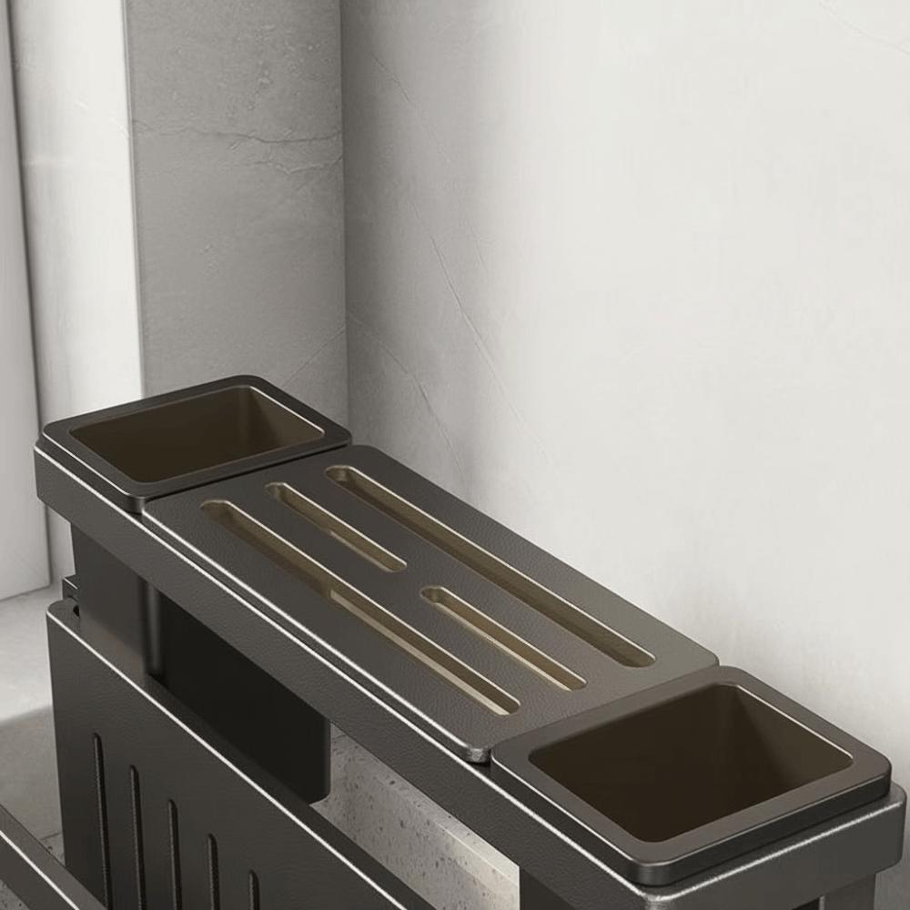 With Drainer Kitchen Storage Rack Wall Mount Chopstick Organization Countertop Organizer Cutting Board Holder Cooking Area