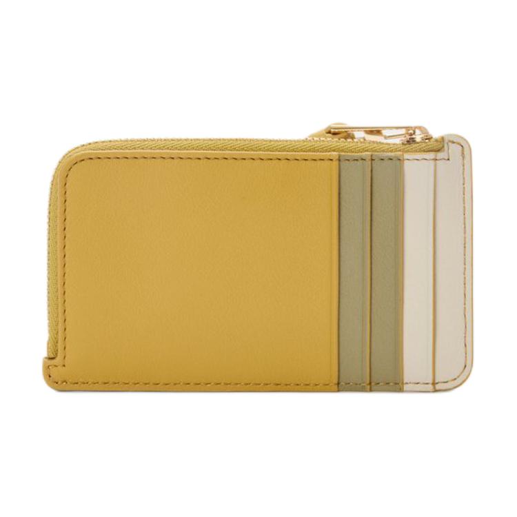 Loewe Puzzle Geometric Pattern Color Block Leather Card Holder Women accessories Ginger Sea-Salt C510Z40X27-6877