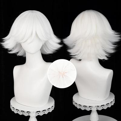 Anime Mi Zu Ki Paruka na Cosplay 33cm Krátká Čistě Bílá Paruka Cosplay Anime Cosplay Paruky Tepelně Odolné Syntetické Paruky Vlasy