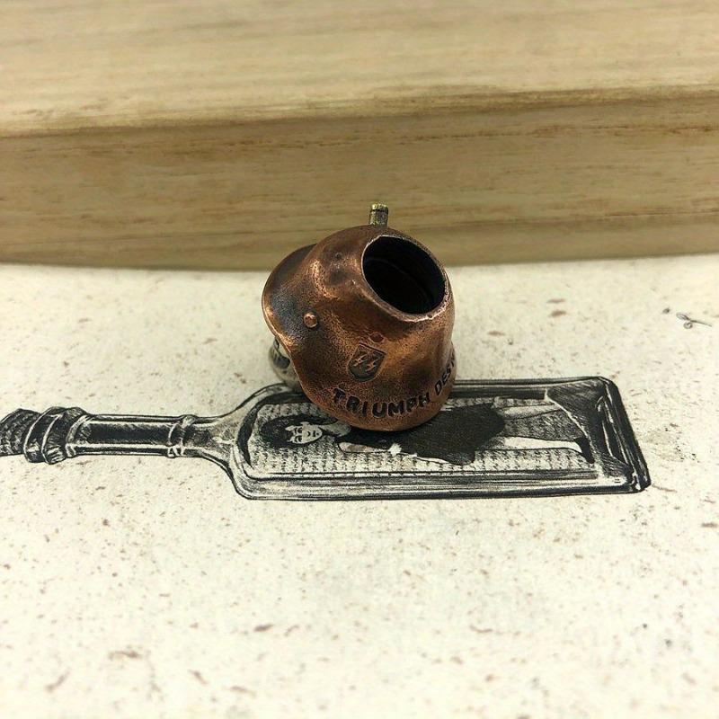 Skull Helmet Soldier Vintage Brass Paracord Knife Beads EDC Outdoor Pocket Tools Paracord Bead Pendant.