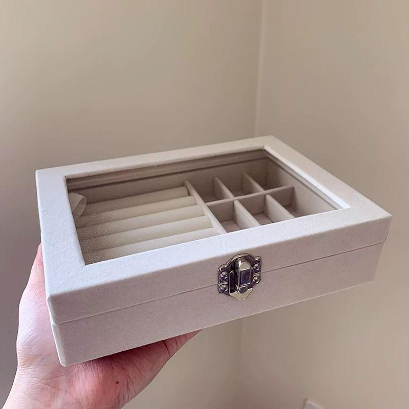 1 Stück Exquisite Schmuckaufbewahrungsbox Ohrring Ring Halskette Aufbewahrung Transparente Schmuckregale Schmuckklassifizierung Displayboxen