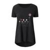 2022 Summer Casual Plus Size Round Neck Solid Color Loose Short Sleeve Printed T-Shirt
