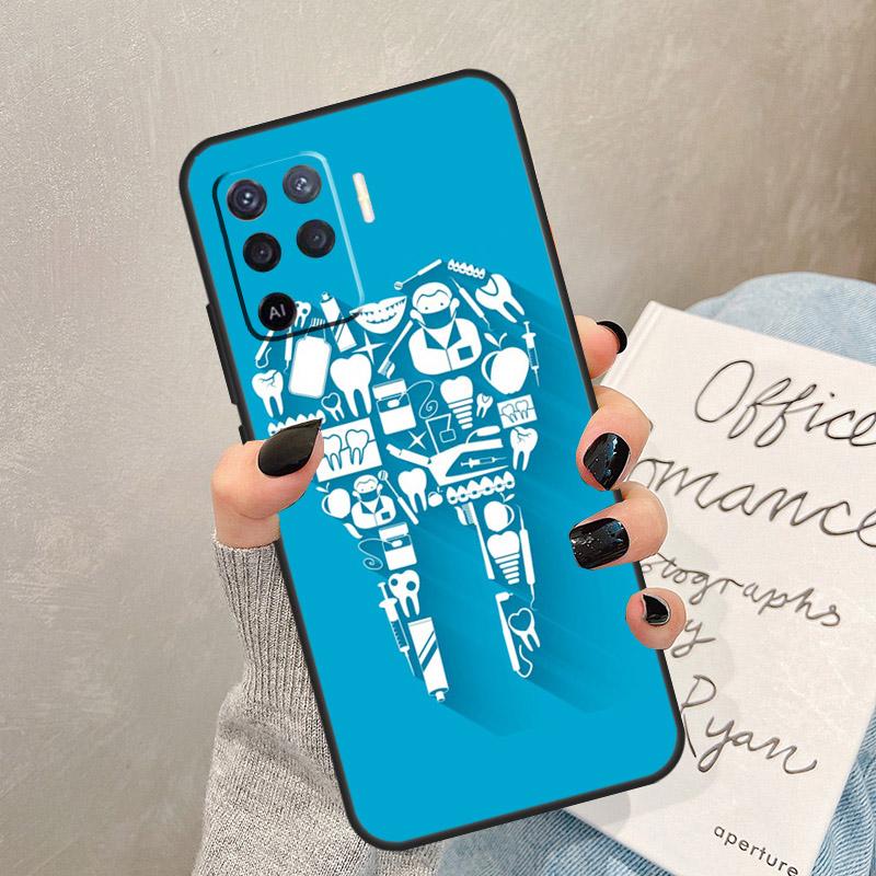 Dentist Tooth Dental Hygienist Case For Oppo A57 A17 A77 A18 A38 A58 A78 A98 A74 A54 A94 A80 A60 A40 A96 A76 A16 A15 A5 Pro