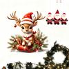 Christmas Cute Deer Christmas Hat Window Stickers Home Wall Stickers