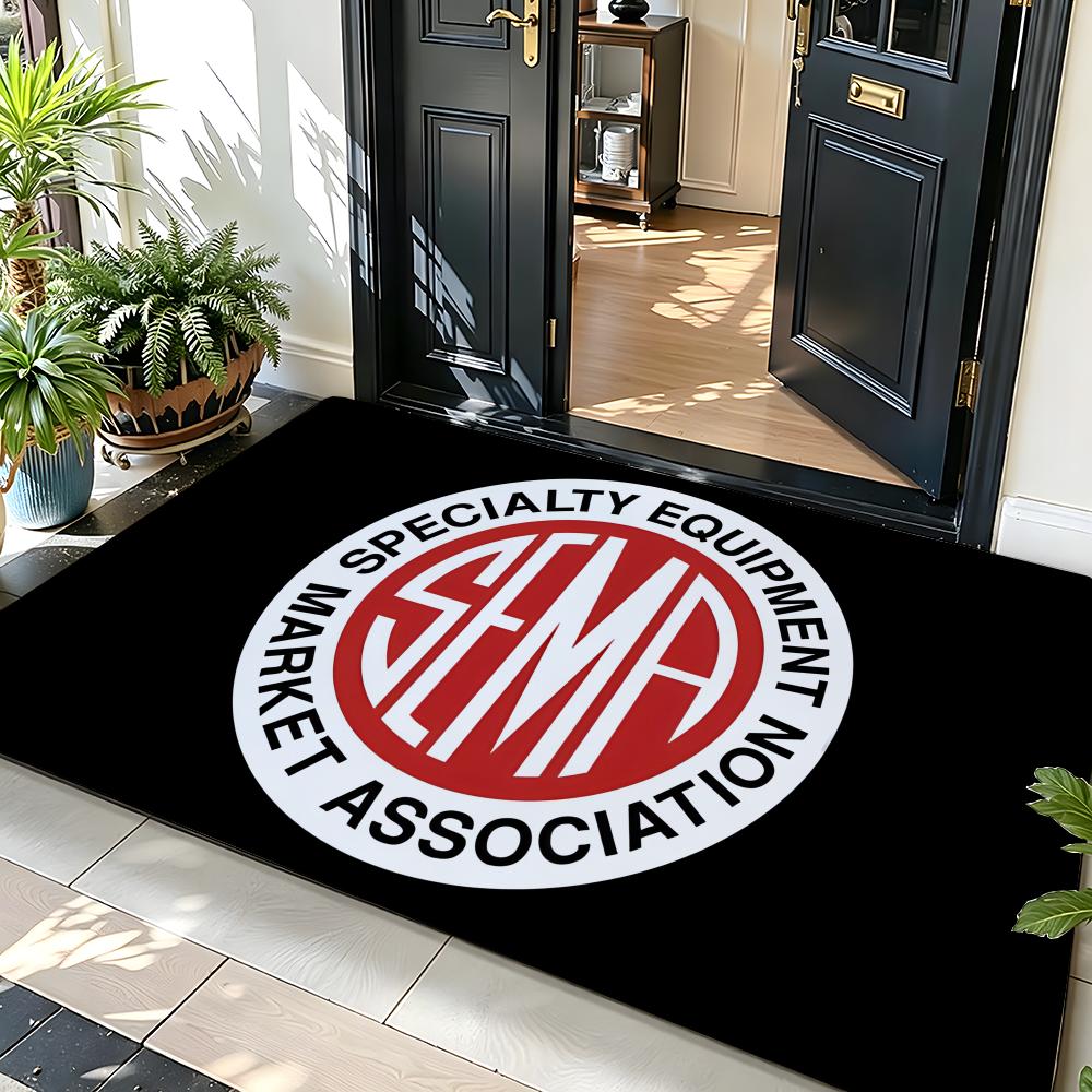 Auto S-SEMA Floor Mat Soft Flannel Entrance Door Mat Non Slip Absorbent Bathroom Bedroom Floor Rug