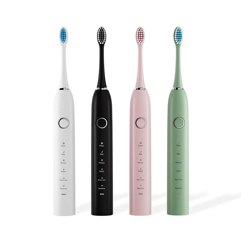 Neue elektrische Zahnbürste, wiederaufladbar für männliche und weibliche Studenten, Erwachsene mit weichen Borsten, wasserdicht, Schallvibration, Haushalts-Paarzahnbürste