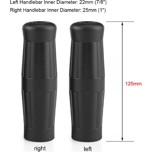 

1 Pair 1 -7/8 Universal Motorcycle Bike Vintage Classic Handlebar Hand Grips Bar(Black)