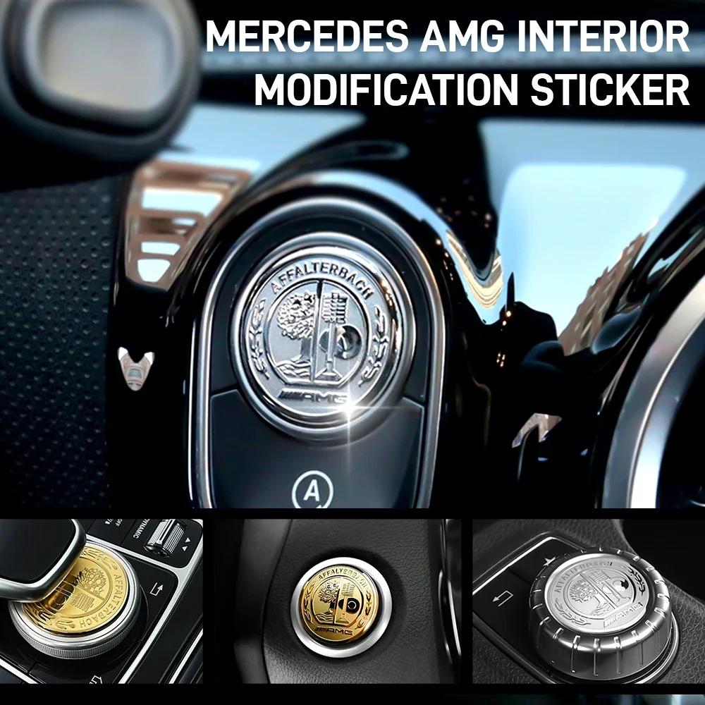 Hot Car Sticker 1pc 3D AMG Badge Engine Car Start Stop Button Cover Emblem Sticker for Benz GLA CLA GLE W176 W246 W166 C117 X156