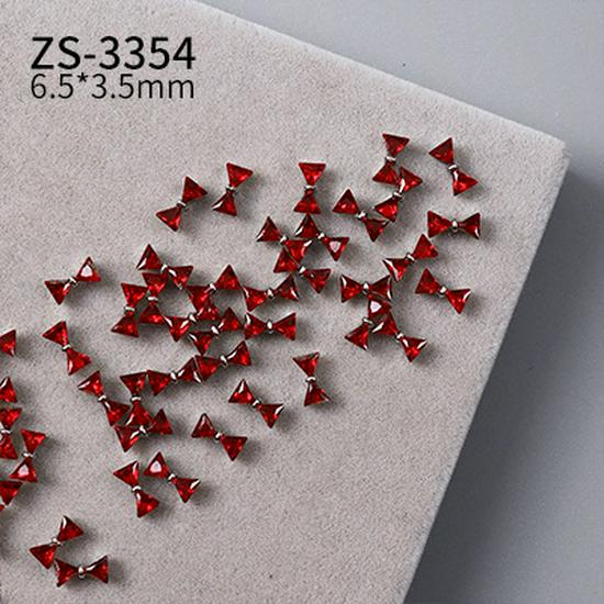 Luxurious Mini Zircon Bow Nail Art Jewelry – Exquisite French Design