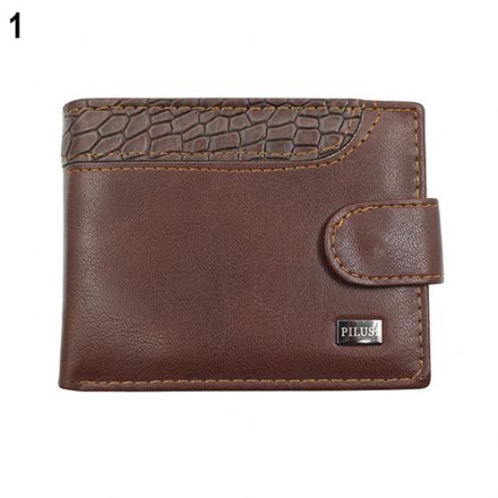 

Новый мужской двойной кошелек из искусственной кожи, держатель для удостоверений личности, клатч для денег, бумажник для монет, кошелек, замечательный магазин коричневый