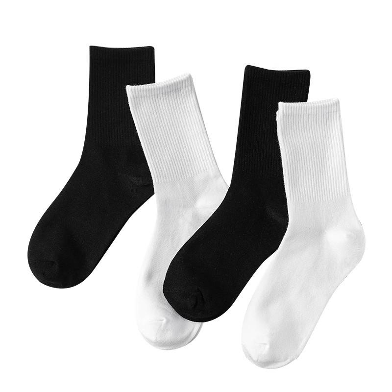 5 Pairs of Solid-colored Long Socks for Male and Female Students During Sports, Simple and Versatile Long Socks with A College Style