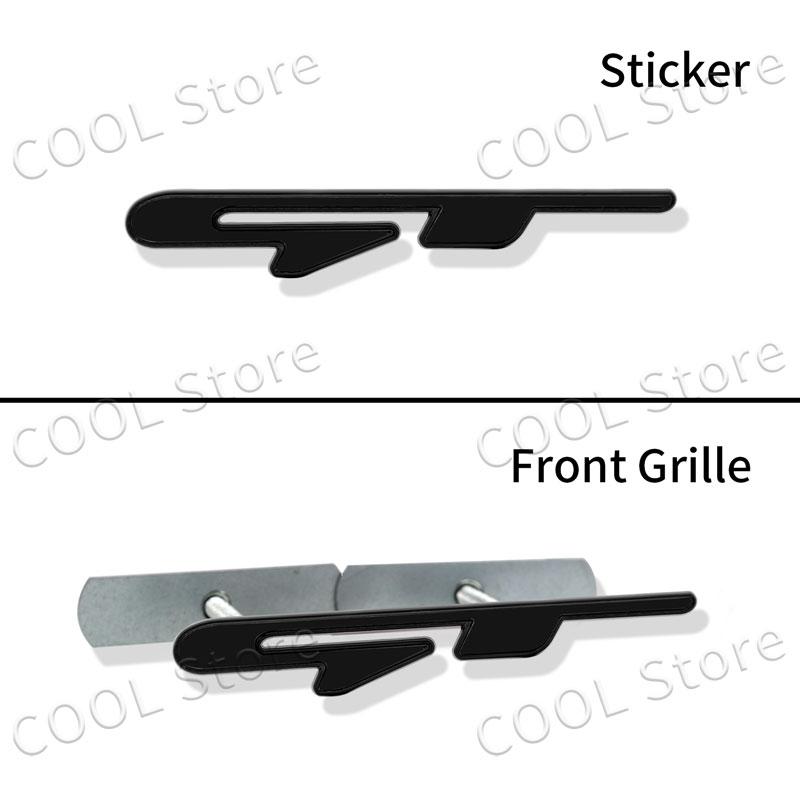 ART1   GT line Car Emblem Metal Side Fender Trunk Badge For Kia K3 K5 K9 Forte Ceed Cerato For Peugeot Car Front Hood Grille Decoration