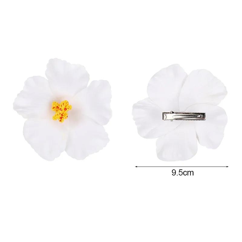 2/5pcs Hawaiian Flower Hair Clip Summer Beach Birthday Party Wedding Decoration Girls Artificial Egg Flowers Hairpin Accessories