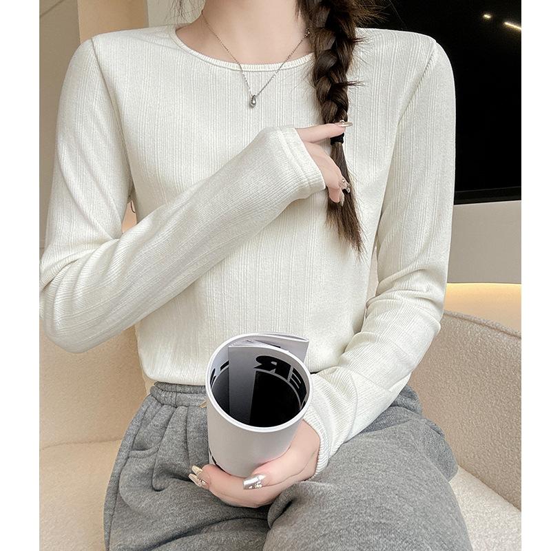 Женская весенне-осенняя новая модель, облегающая футболка, высококачественный белый топ S