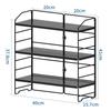 RCHYFEED Adjustable 3-Tier Spice Storage Rack, Height Adjustable, Large Capacity, Easy Assembly