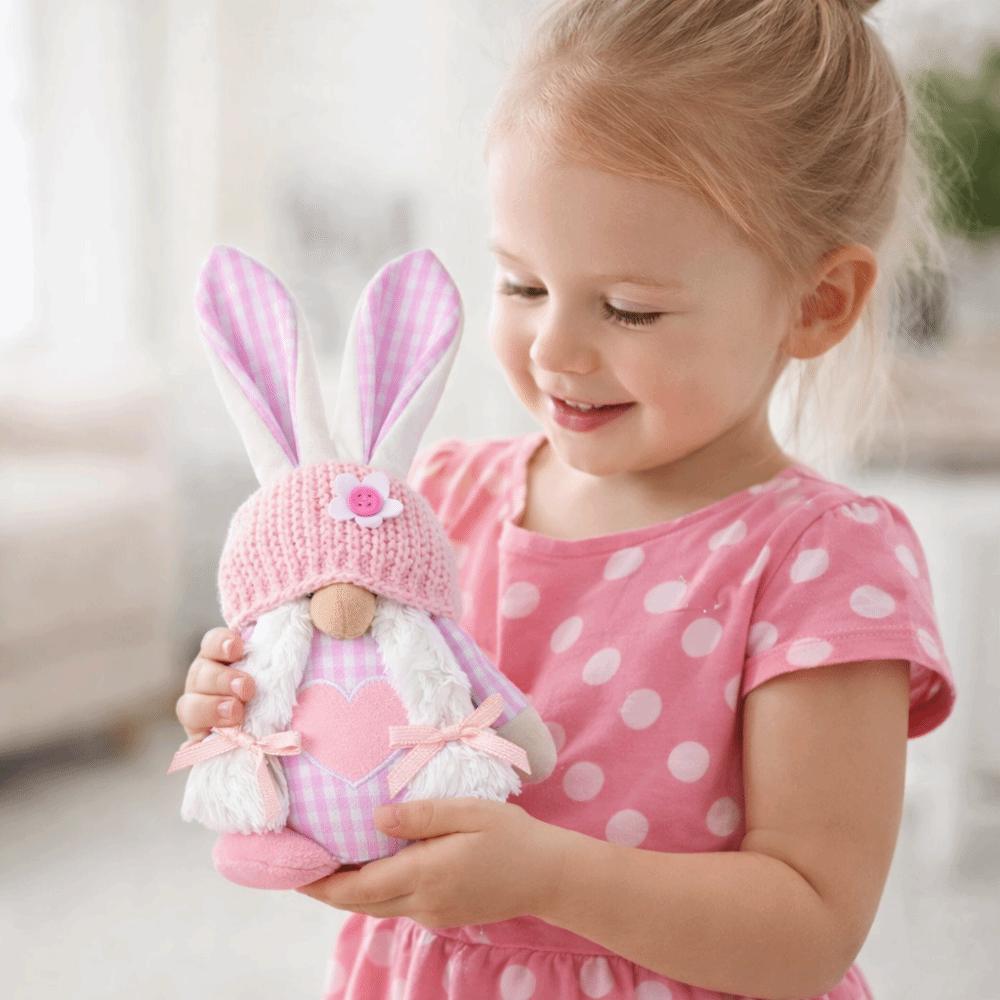 Plush Material Easter Plush Rabbit Easter Decor Bunny Dwarf Ornament  Desktop Decor