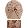 Summer New Baby Jacquard Hat Headband Set, Bow Headband Combination, Girl Cute Hat