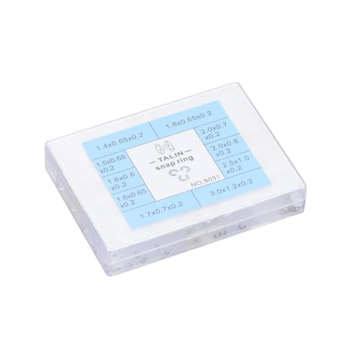 2023 150Pcs Assorted 10 Sizes Chronograph Watch Pusher Button Clips Circlip Snap Ring with Plastic Box