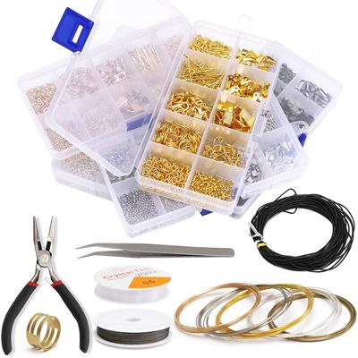 1 Kutu DIY Takı Aksesuarları Küpe Malzeme Seti Aletler ile El Yapımı