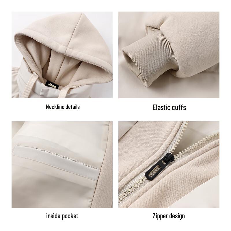 Jeep Men's Casual Hooded Faux Vest Padded Jacket