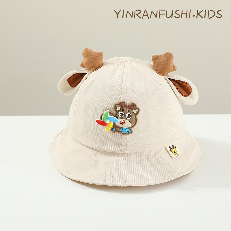 New Baby Fisherman Hat Cute Cartoon Lamb Windmill Sun Hat Spring and Summer Children's Pot Hat