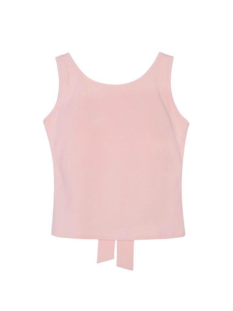 Sexy Bow Halter Sling Vest French with Chest Pad Inside Niche Outside Sleeveless Top