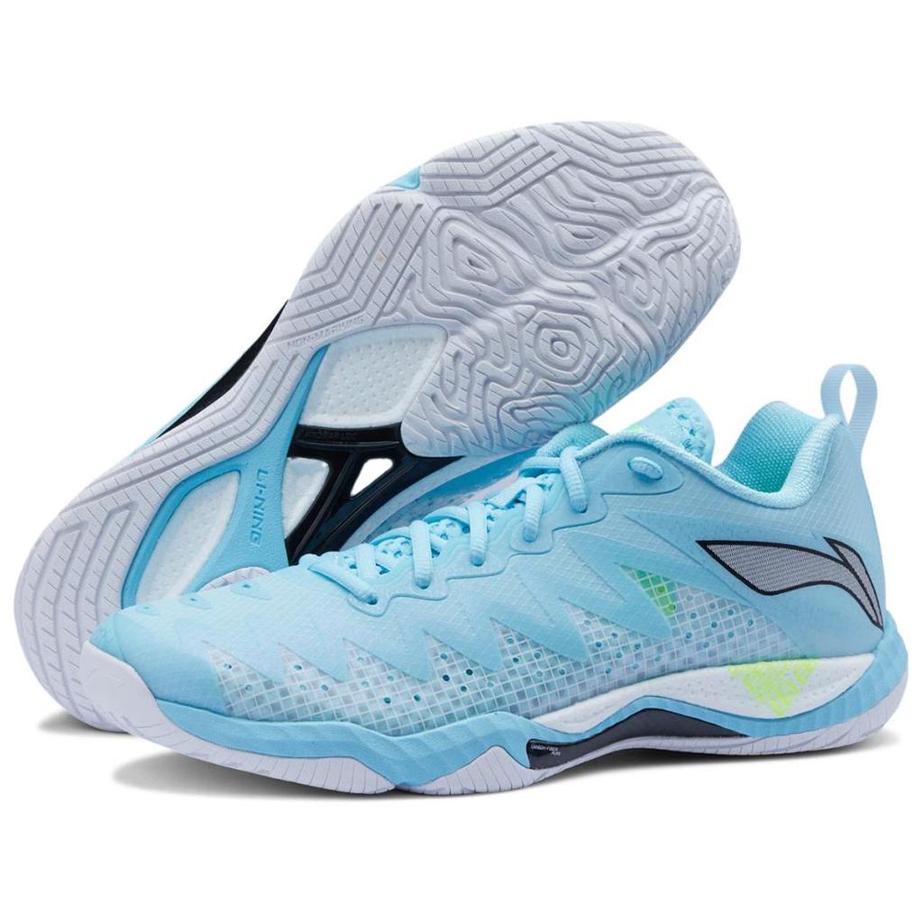 Li Ning Falcon Fashion Versatile Trendy Non-Slip Wear-Resistant Breathable Rebound Low-Top Badminton Shoes Unisex Sneaker Blue AYAU007-4