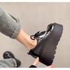 Fashion Women's Thick Soled 7CM Leather Shoes New British Lacing Non-slip Punk Loafers Versatile Retro Platform Casual Heighten Shoes