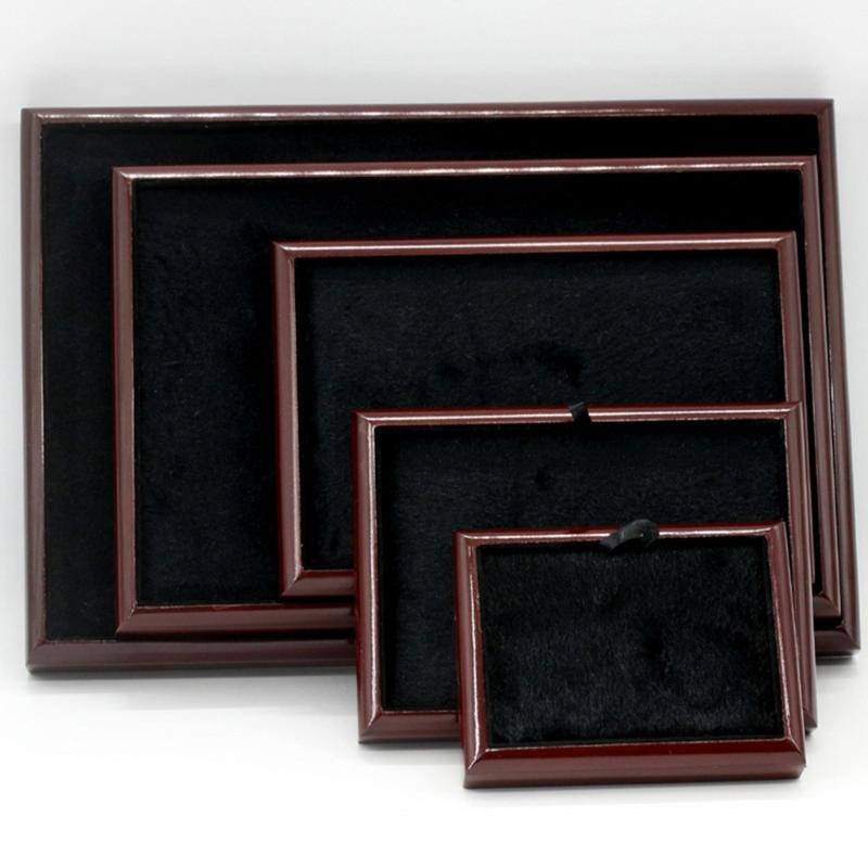 Jewelry Storage Tray Wooden Showcase Display Organizer for Earrings Watches Bracelet Necklace Vintage Jewelry Box Holder