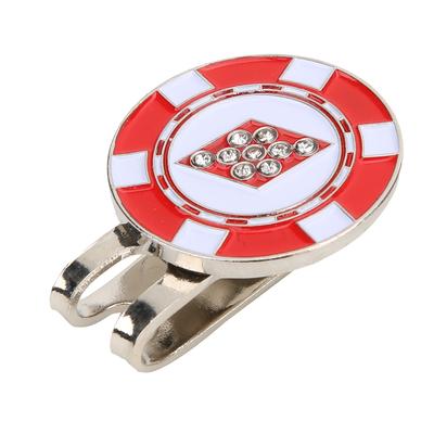 1 SZT. Rombowy Żeton Metalowy Kompaktowy Marker do Piłek Golfowych Magnetyczny Klips do Czapki Klips do Czapki Prezent Materiały