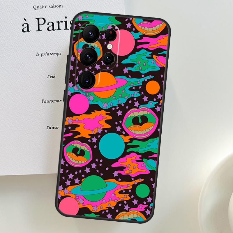 

Rainbow 70s Groovy landscape Case For Samsung Galaxy S26 Ultra S24 S23 S22 S21 S25 Ultra S10 S20 Plus S25 FE Phone Cover Galaxy S20 Plus