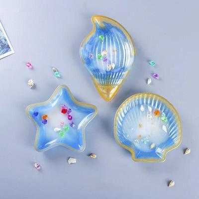 DIY Epoxidharzform Schale Seestern Muschelform Silikon Handgefertigt Silikonformen für Resin Art Zementform