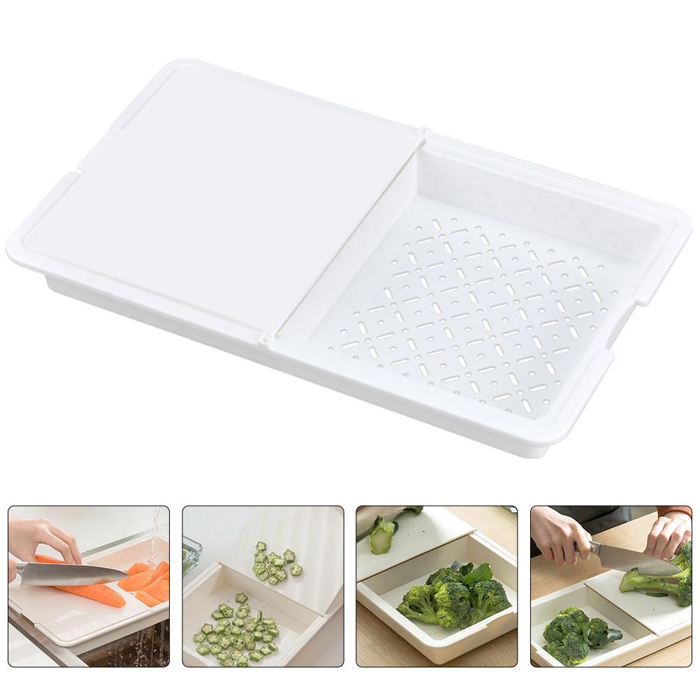 Multifunctional Cutting Board Multi-function Reusable Chopping Kitchen with Container Plastic Tabletop Professional