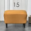 American Style Footstool Cover  Rectangle Elastic Ottoman Cover High Quality Velvet Furniture Protector Footrest Slipcover