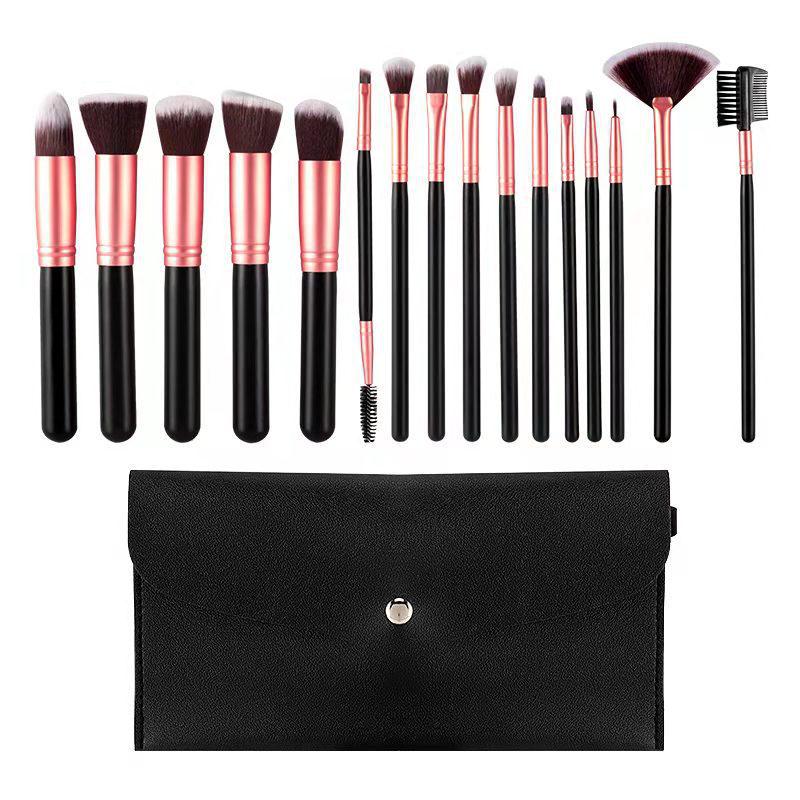 

14-Piece Soft Bristle Makeup Brush Set for Foundation and Powder