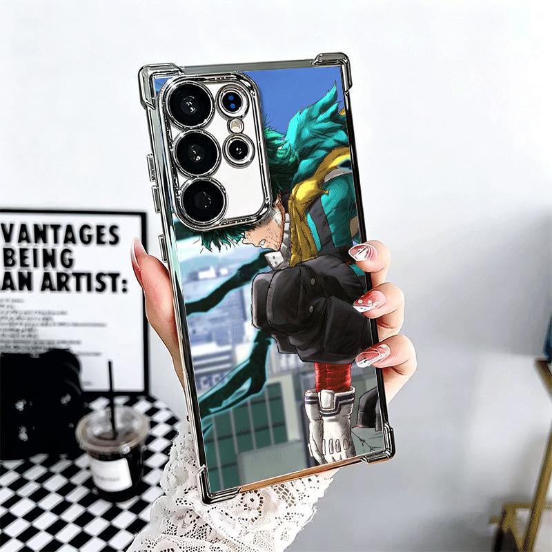 

MHA My Hero Midoriya Izuku Deku Soft Phone Case For Samsung Galaxy S26 Ultra S25 Edge S24 FE S23 Plus S22 S21 + S20 Plating Anti Samsung S26