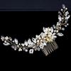 Flower Bridal Headpiece Jewelry Rhinestone Hairpin Fashion Toothed Insert Comb  Party