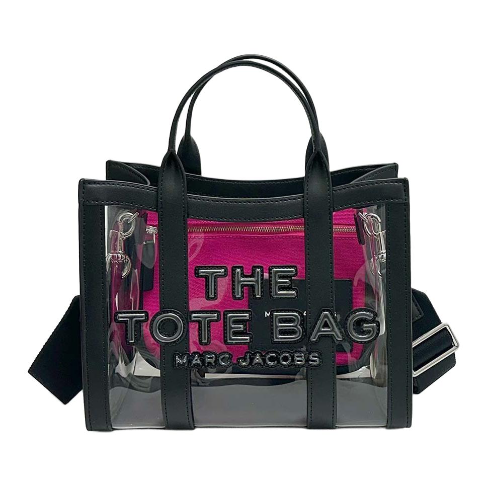 

Marc Jacobs Transparent Design Logo PVC Tote Bag Shopping Bag Shoulder Crossbody Handbag Small Women Tote Bags Black 2P4HTT047H03-001 Basic Set (Bag)